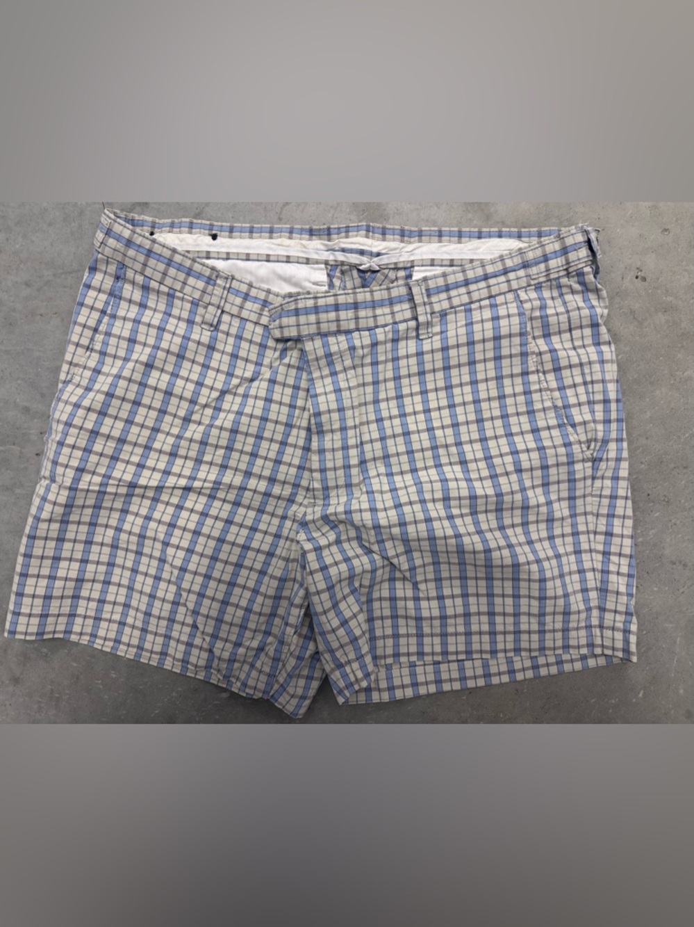 Original Penguin by Munsingwear plaid shorts in a sick blue & tan colorway